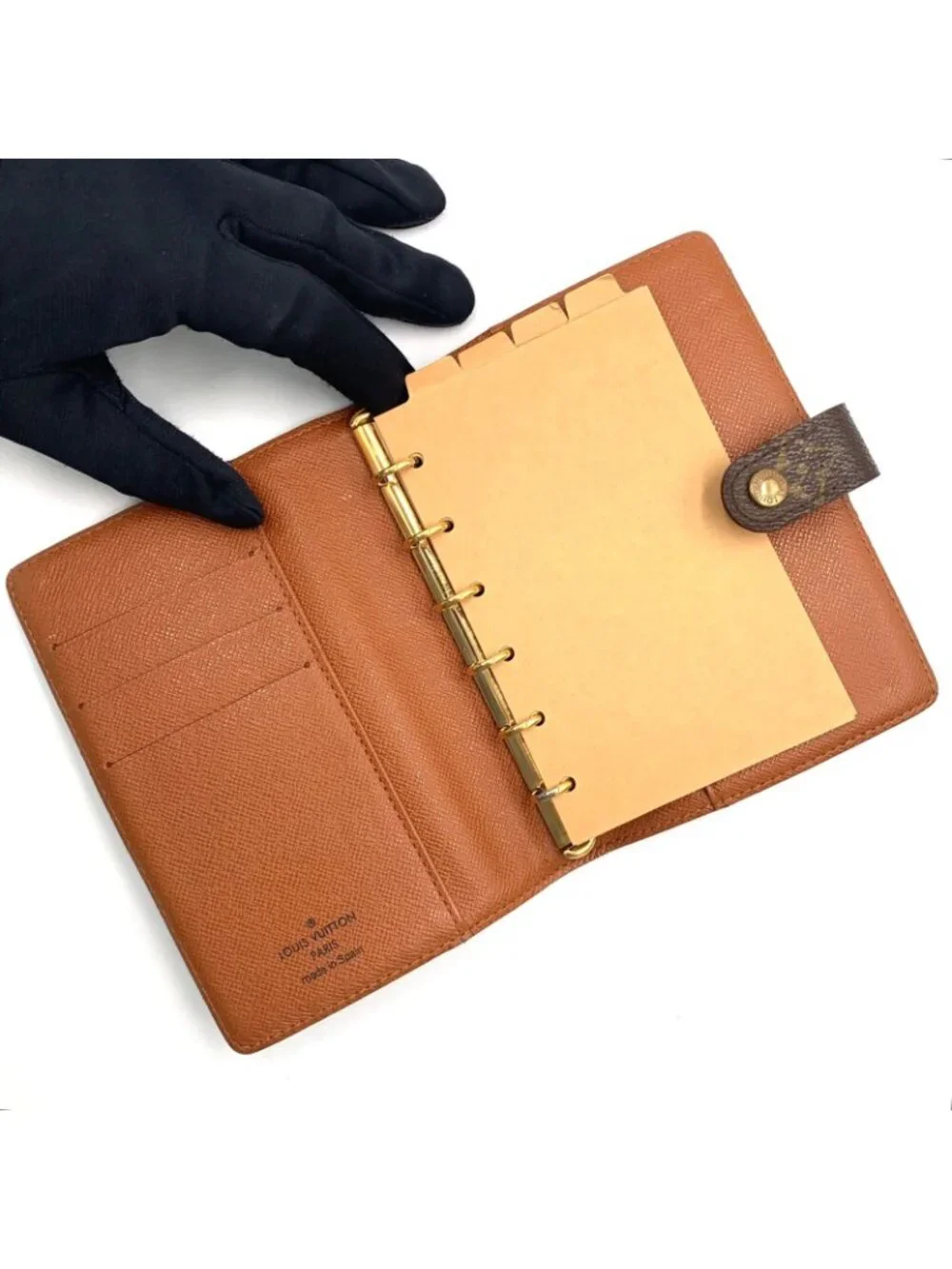 Louis Vuitton Agenda PM Monogram Brown Notebook Cover Gold